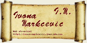 Ivona Markčević vizit kartica